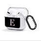 Black with Pink Personalised Monogram AirPods Clear Case 3rd Gen Side Image