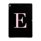Black with Pink Personalised Monogram Apple iPad Grey Case