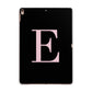 Black with Pink Personalised Monogram Apple iPad Rose Gold Case