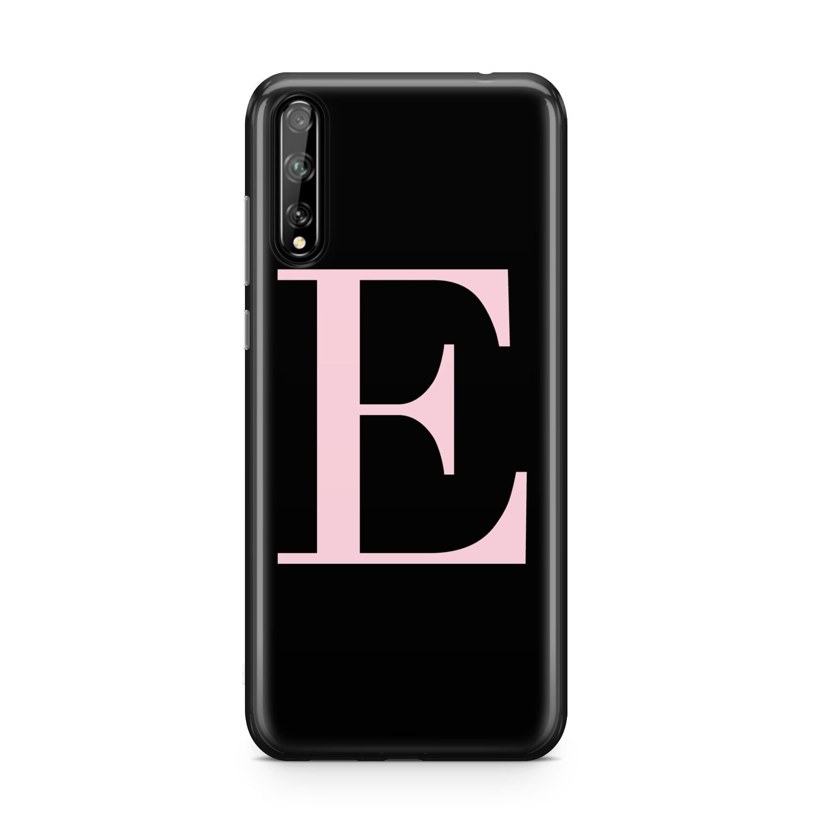 Black with Pink Personalised Monogram Huawei Enjoy 10s Phone Case