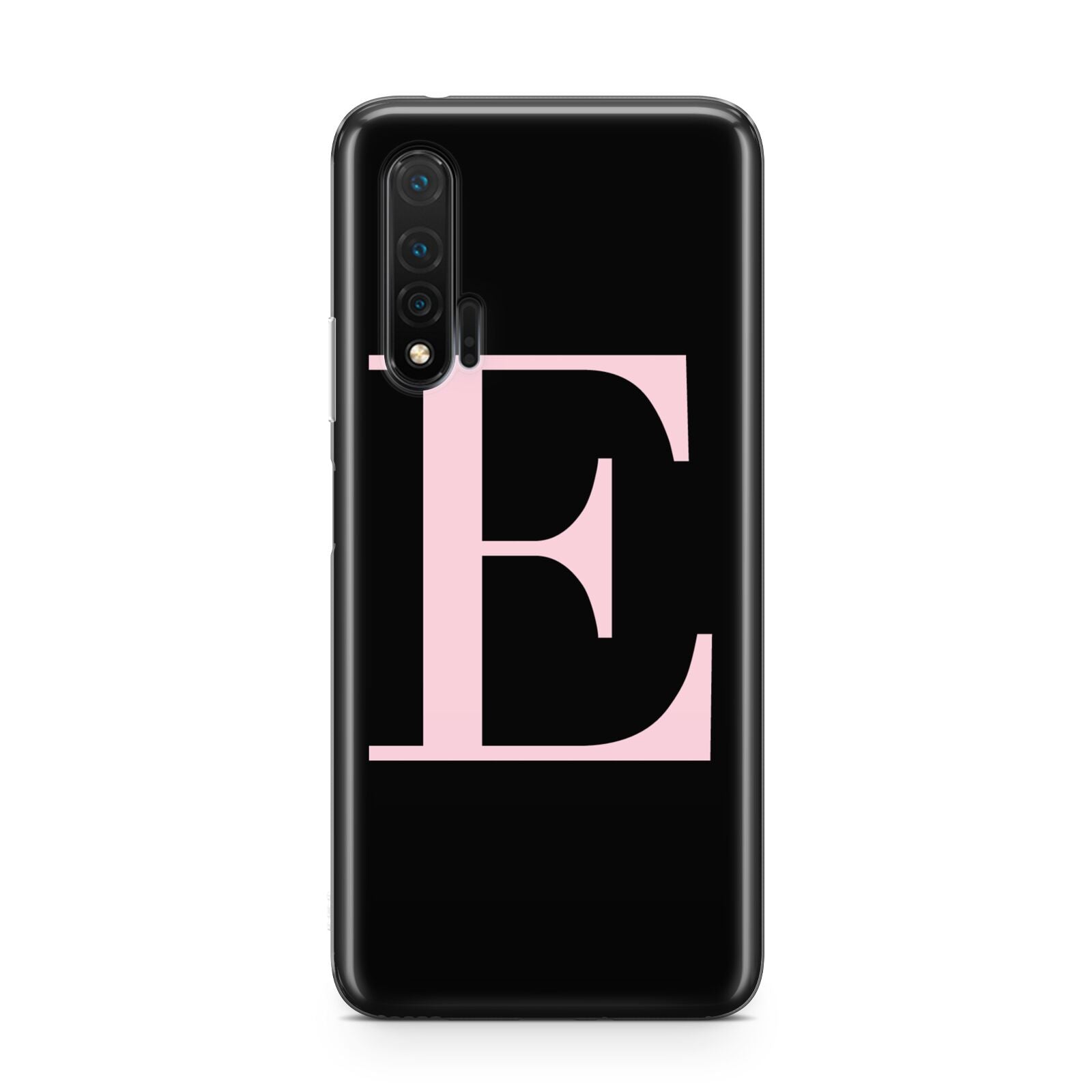 Black with Pink Personalised Monogram Huawei Nova 6 Phone Case