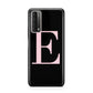 Black with Pink Personalised Monogram Huawei P Smart 2021