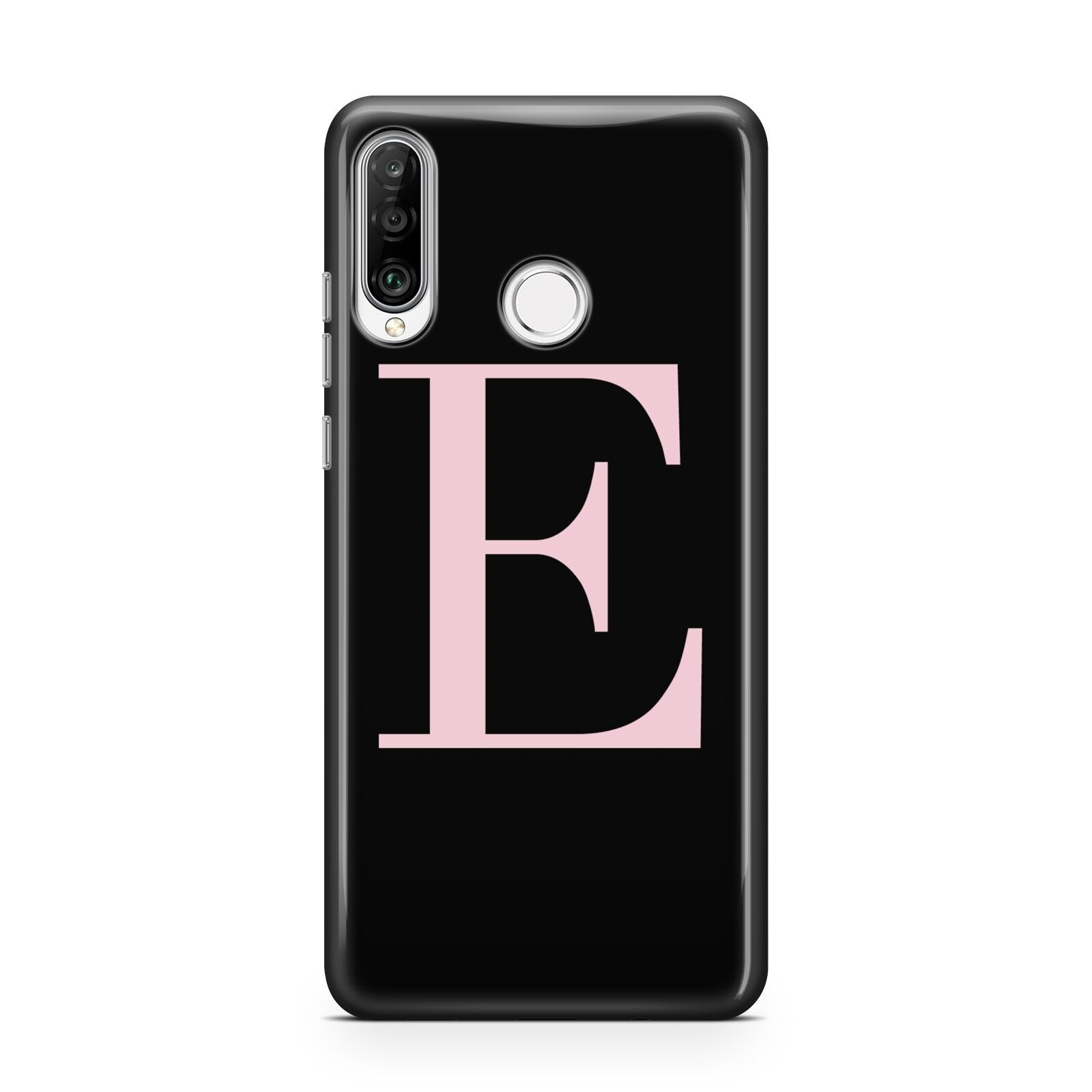 Black with Pink Personalised Monogram Huawei P30 Lite Phone Case
