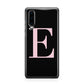 Black with Pink Personalised Monogram Huawei P30 Phone Case