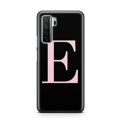 Black with Pink Personalised Monogram Huawei P40 Lite 5G Phone Case