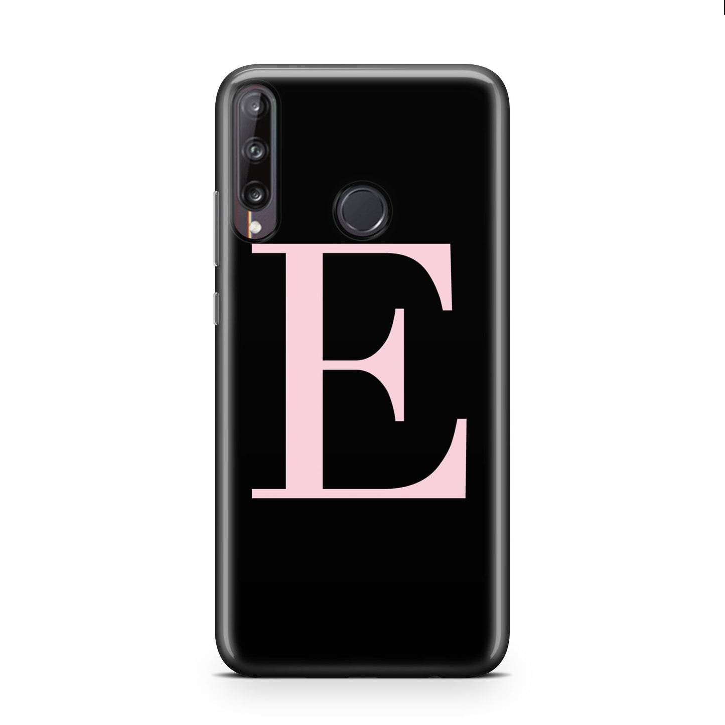 Black with Pink Personalised Monogram Huawei P40 Lite E Phone Case