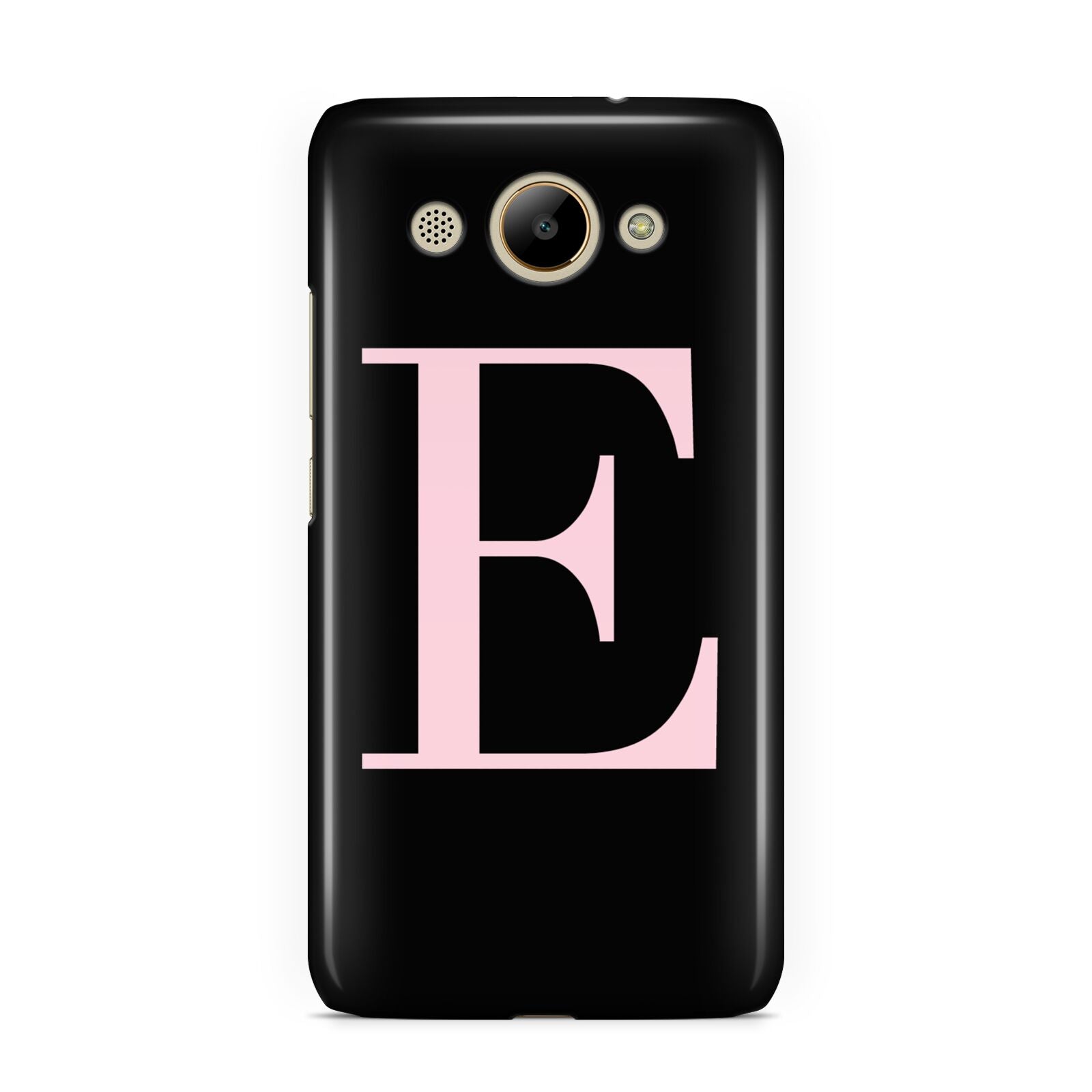 Black with Pink Personalised Monogram Huawei Y3 2017