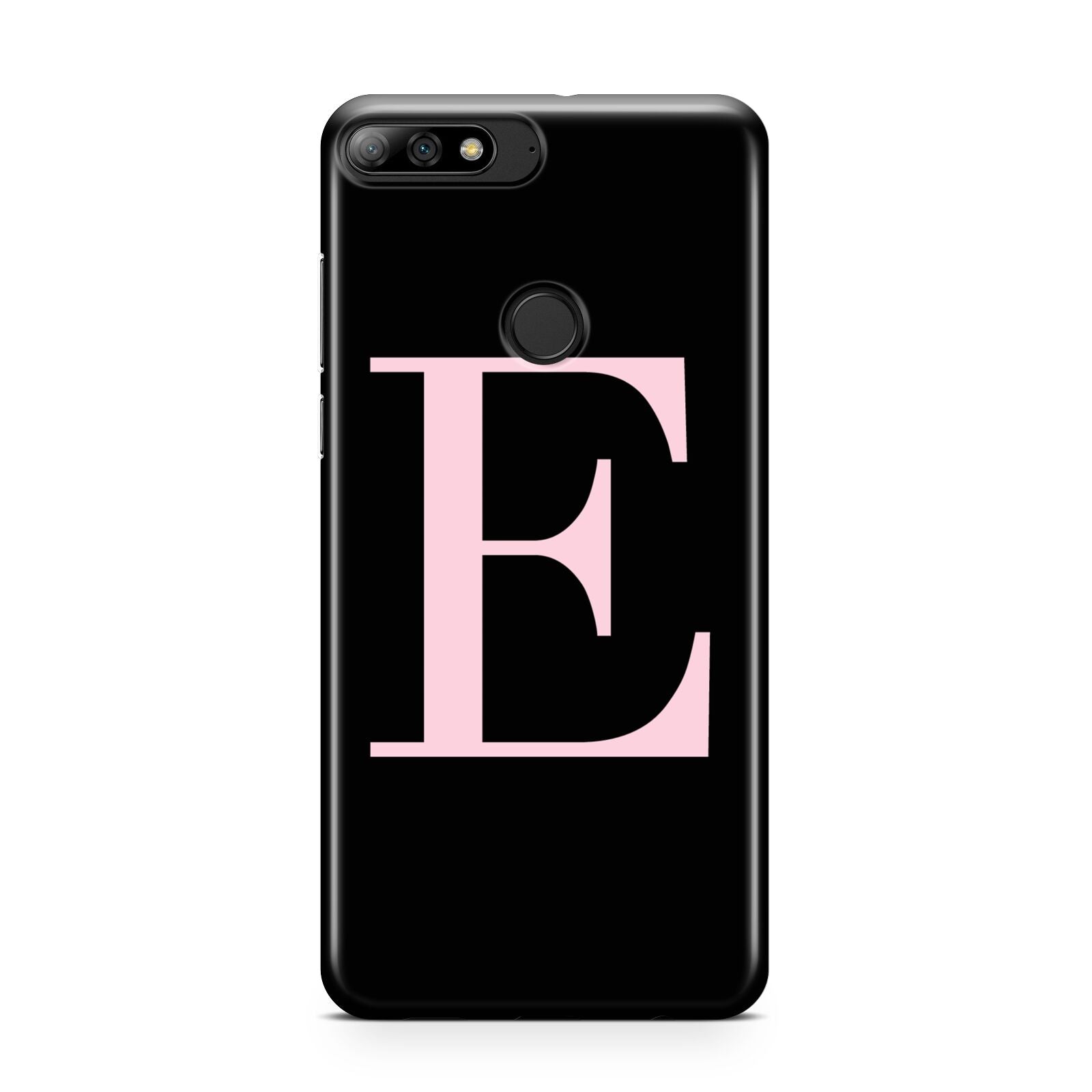Black with Pink Personalised Monogram Huawei Y7 2018