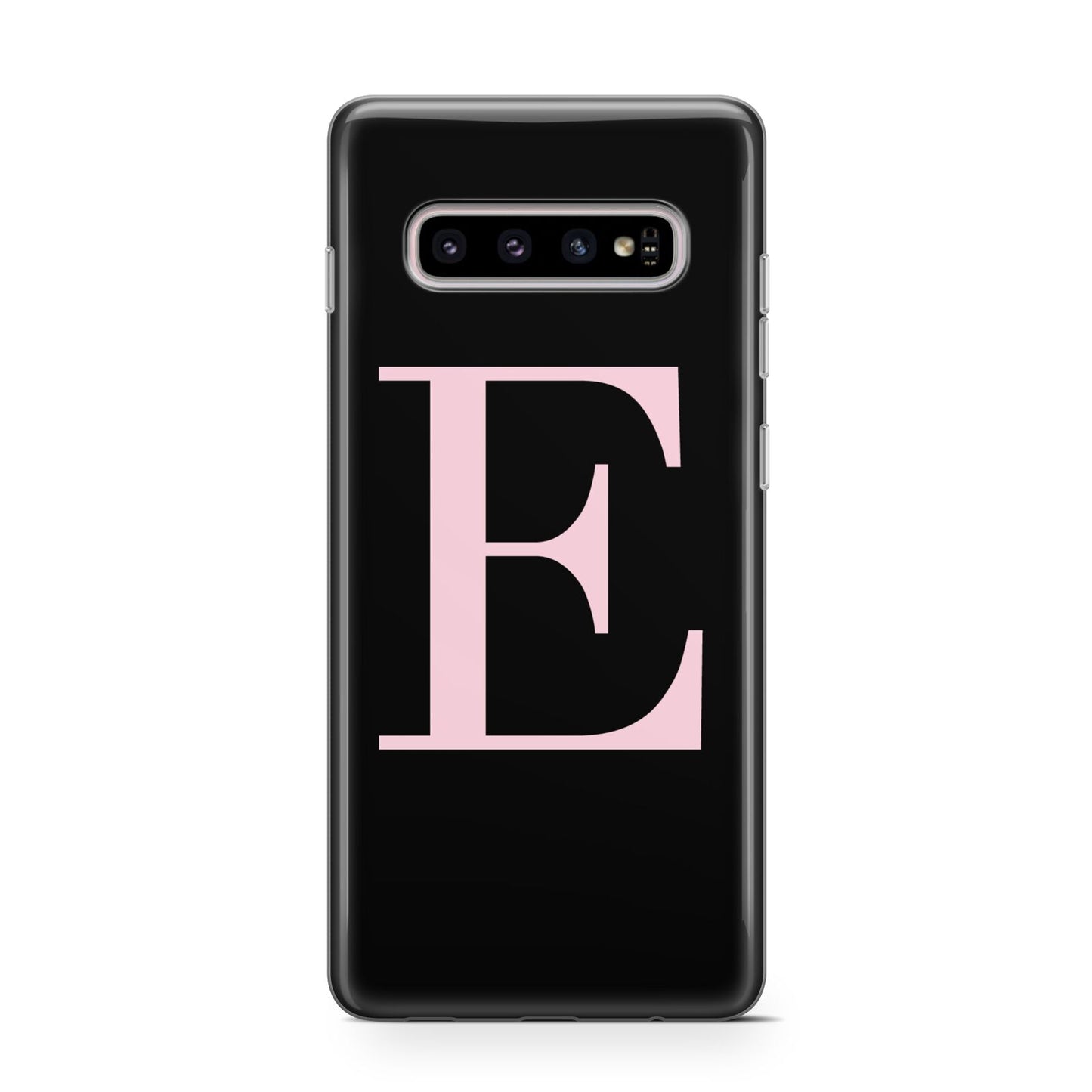 Black with Pink Personalised Monogram Protective Samsung Galaxy Case