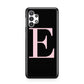Black with Pink Personalised Monogram Samsung A32 5G Case