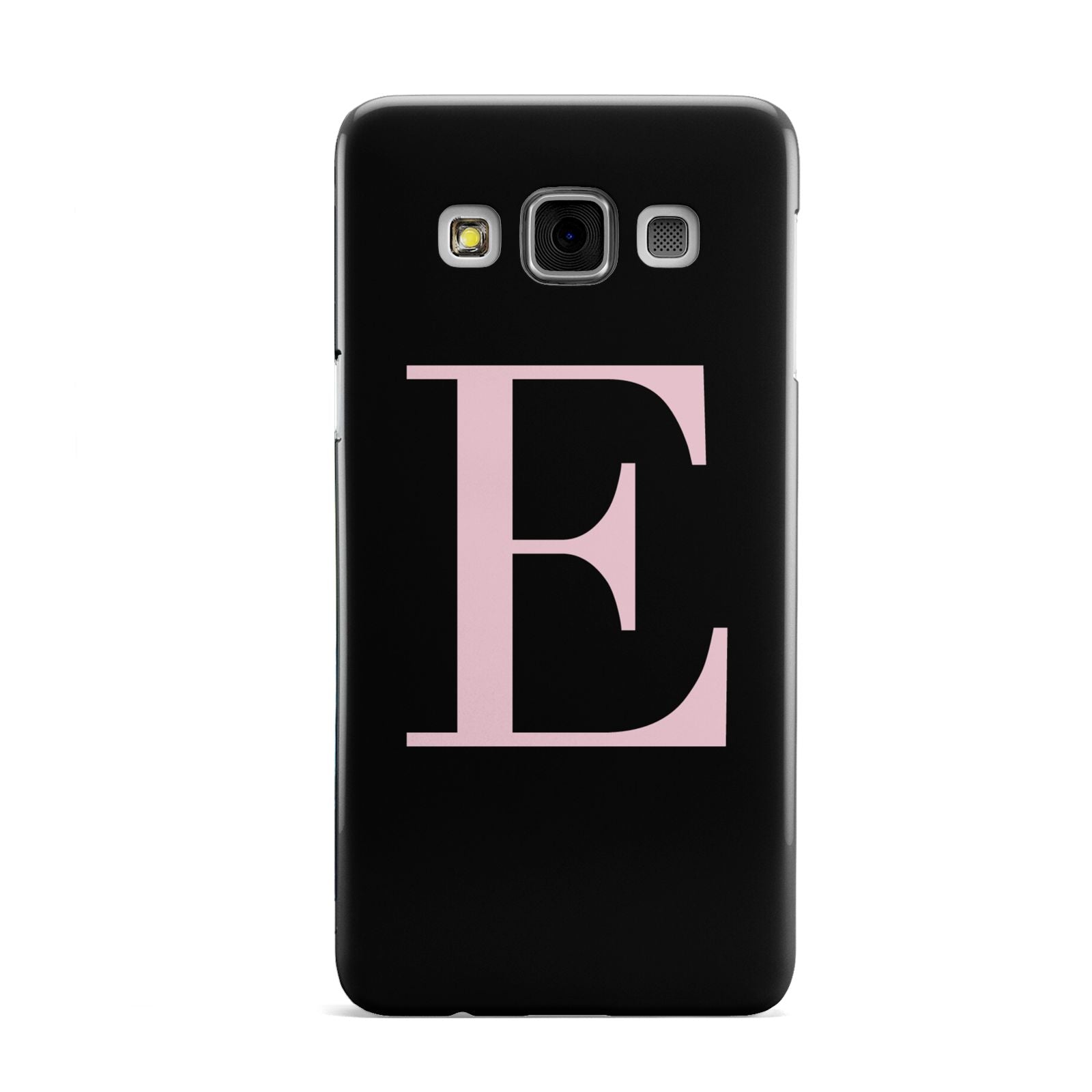 Black with Pink Personalised Monogram Samsung Galaxy A3 Case