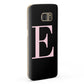 Black with Pink Personalised Monogram Samsung Galaxy Case Fourty Five Degrees
