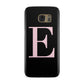Black with Pink Personalised Monogram Samsung Galaxy Case