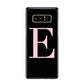 Black with Pink Personalised Monogram Samsung Galaxy Note 8 Case