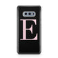Black with Pink Personalised Monogram Samsung Galaxy S10E Case