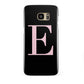 Black with Pink Personalised Monogram Samsung Galaxy S7 Edge Case