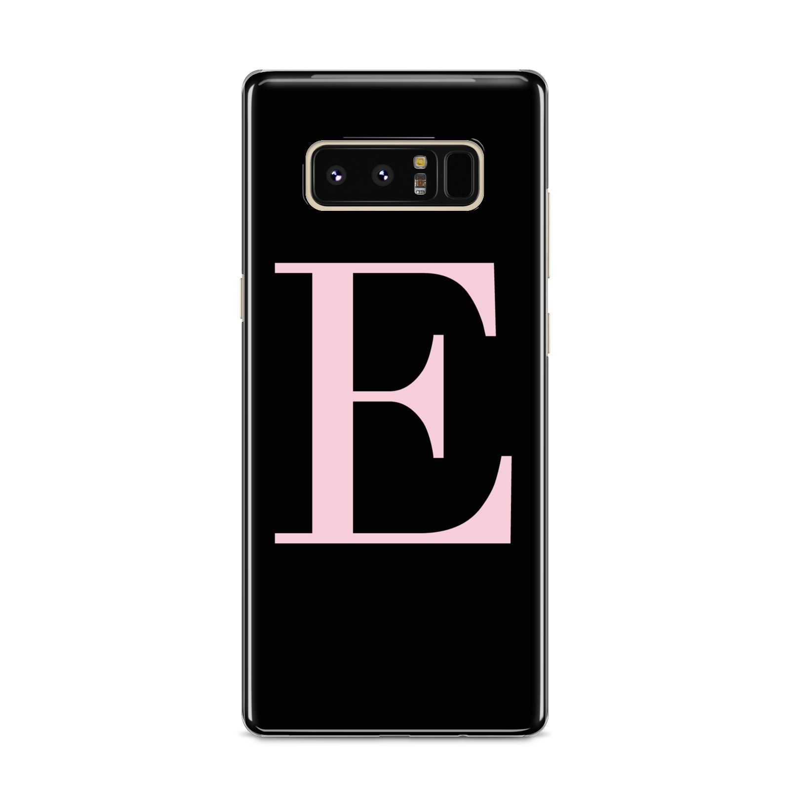 Black with Pink Personalised Monogram Samsung Galaxy S8 Case