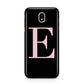 Black with Pink Personalised Monogram Samsung J5 2017 Case