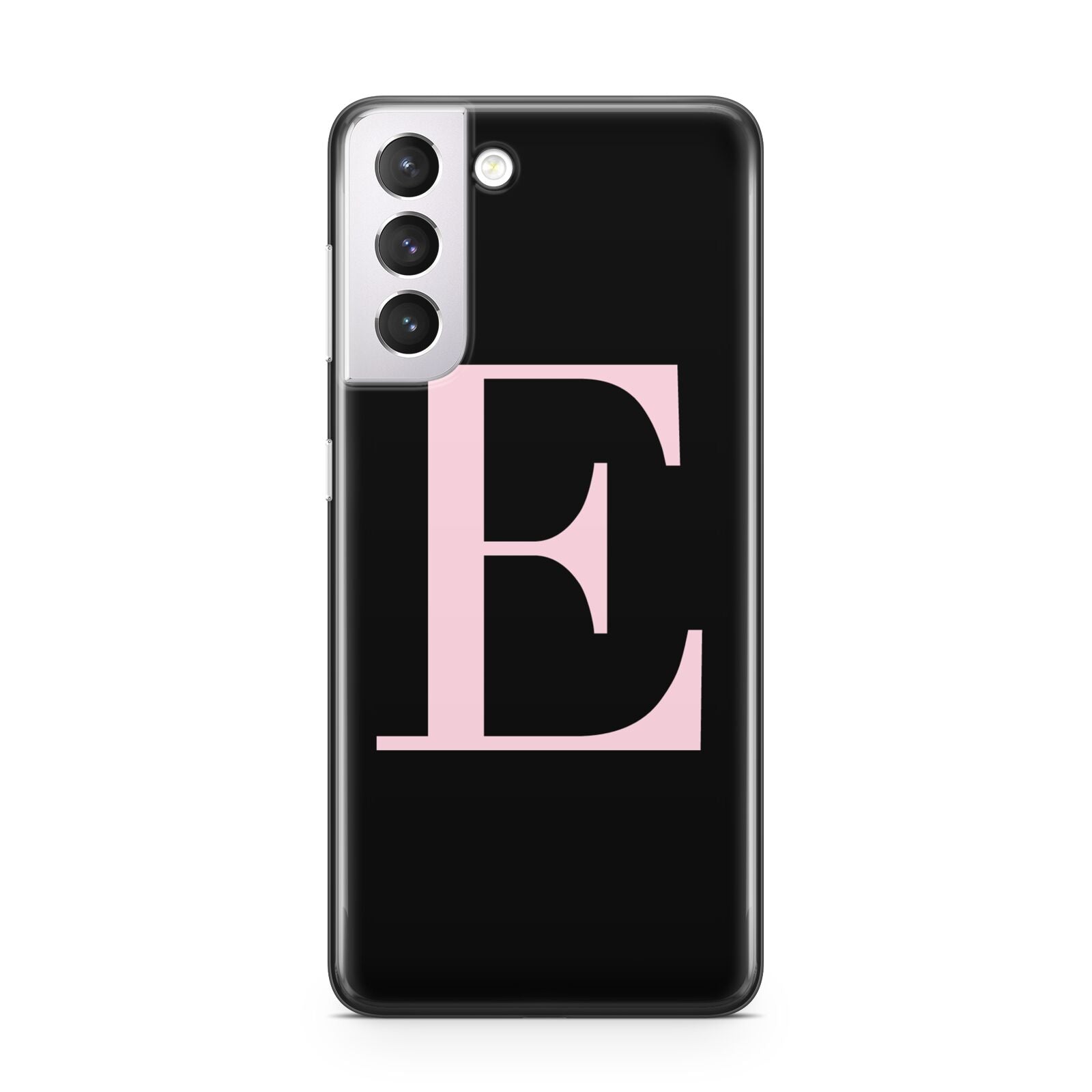 Black with Pink Personalised Monogram Samsung S21 Case