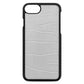 Blank Personalised Grey Croc Leather iPhone Case