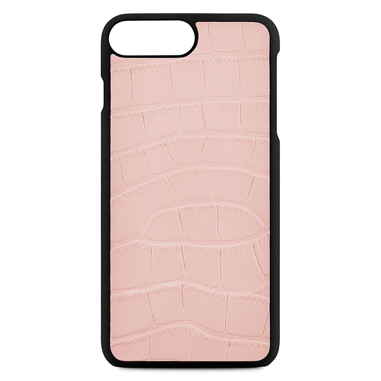 Blank Personalised Pink Croc Leather iPhone 8 Plus Case