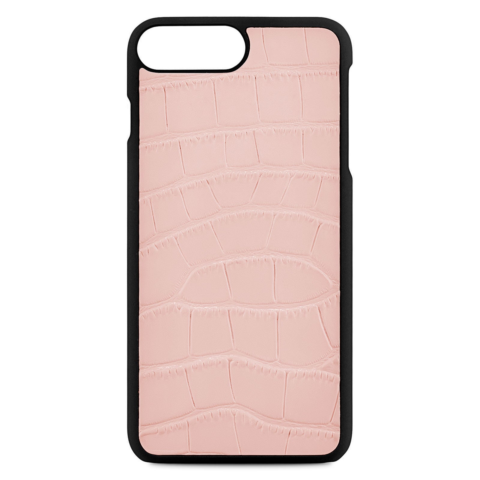 Blank Personalised Pink Croc Leather iPhone 8 Plus Case