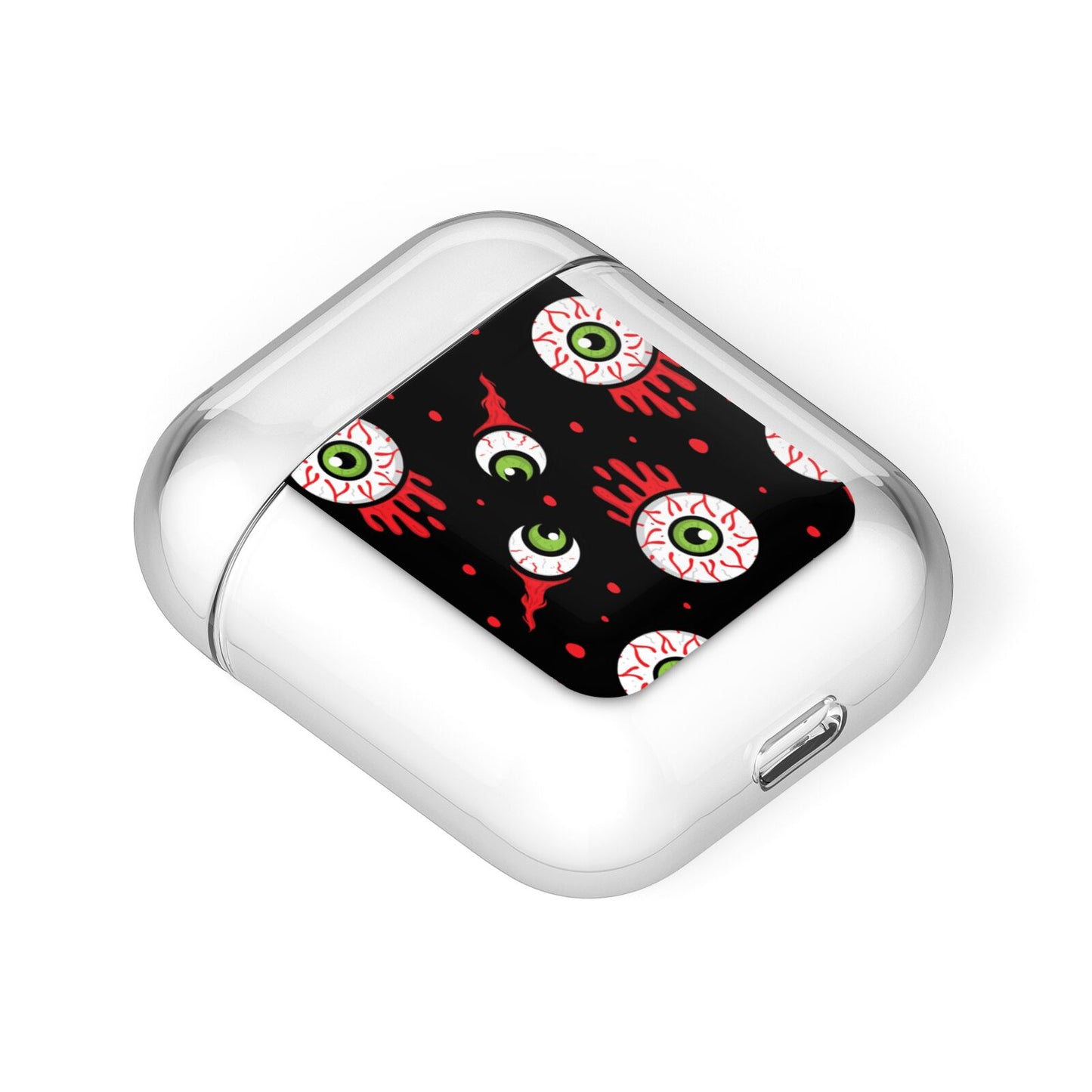 Bleeding Eyeballs AirPods Case Laid Flat