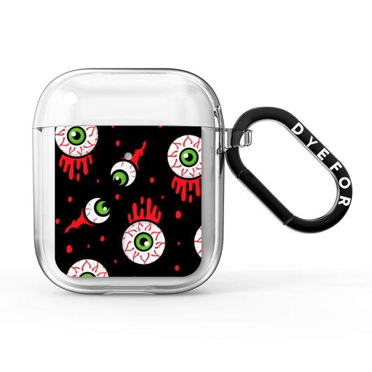 Bleeding Eyeballs AirPods Clear Case