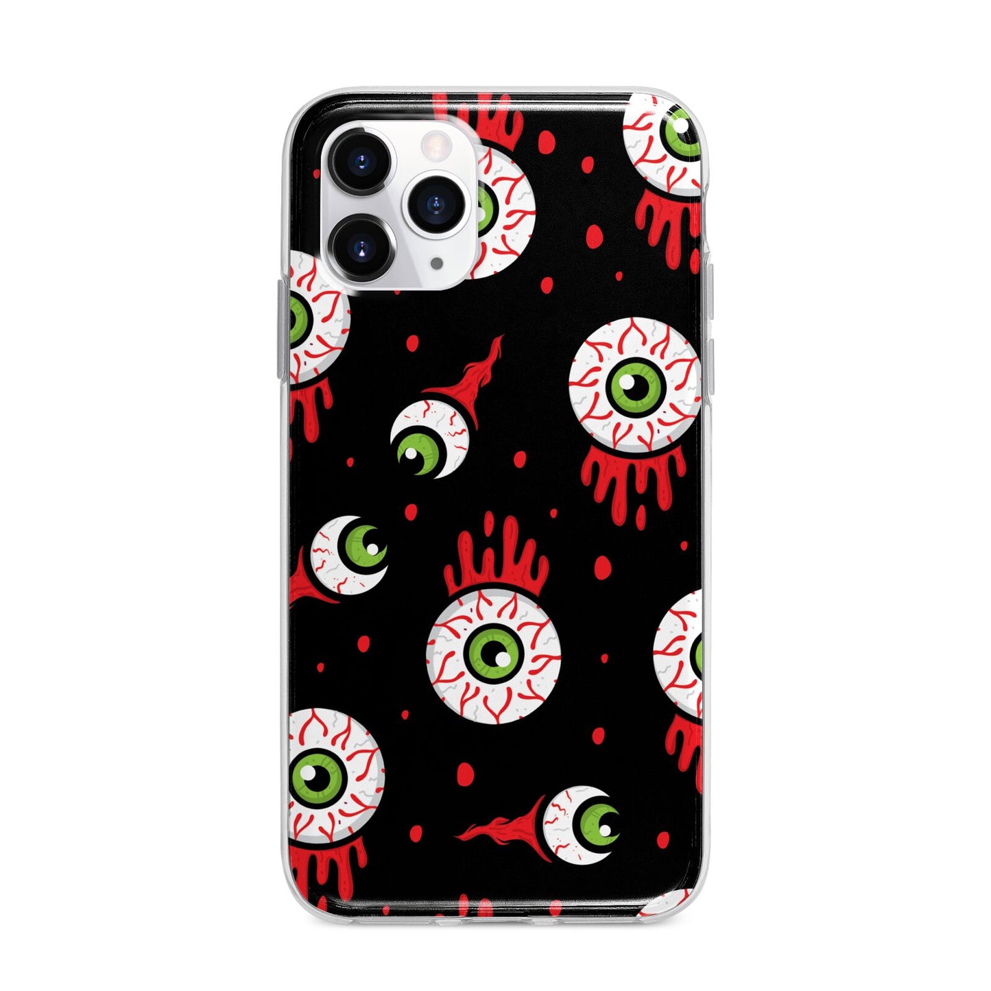 Bleeding Eyeballs Apple iPhone 11 Pro Max in Silver with Bumper Case