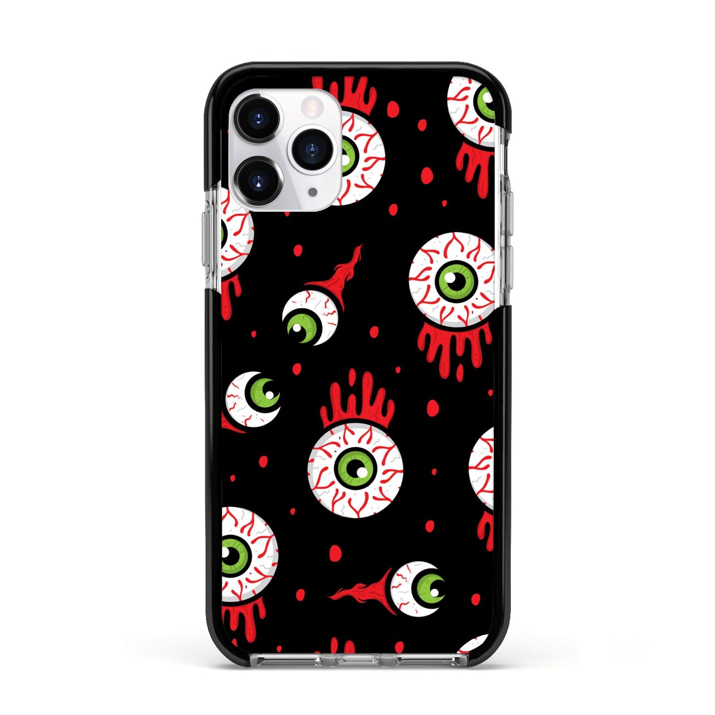 Bleeding Eyeballs Apple iPhone 11 Pro in Silver with Black Impact Case