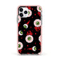 Bleeding Eyeballs Apple iPhone 11 Pro in Silver with Pink Impact Case