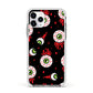 Bleeding Eyeballs Apple iPhone 11 Pro in Silver with White Impact Case