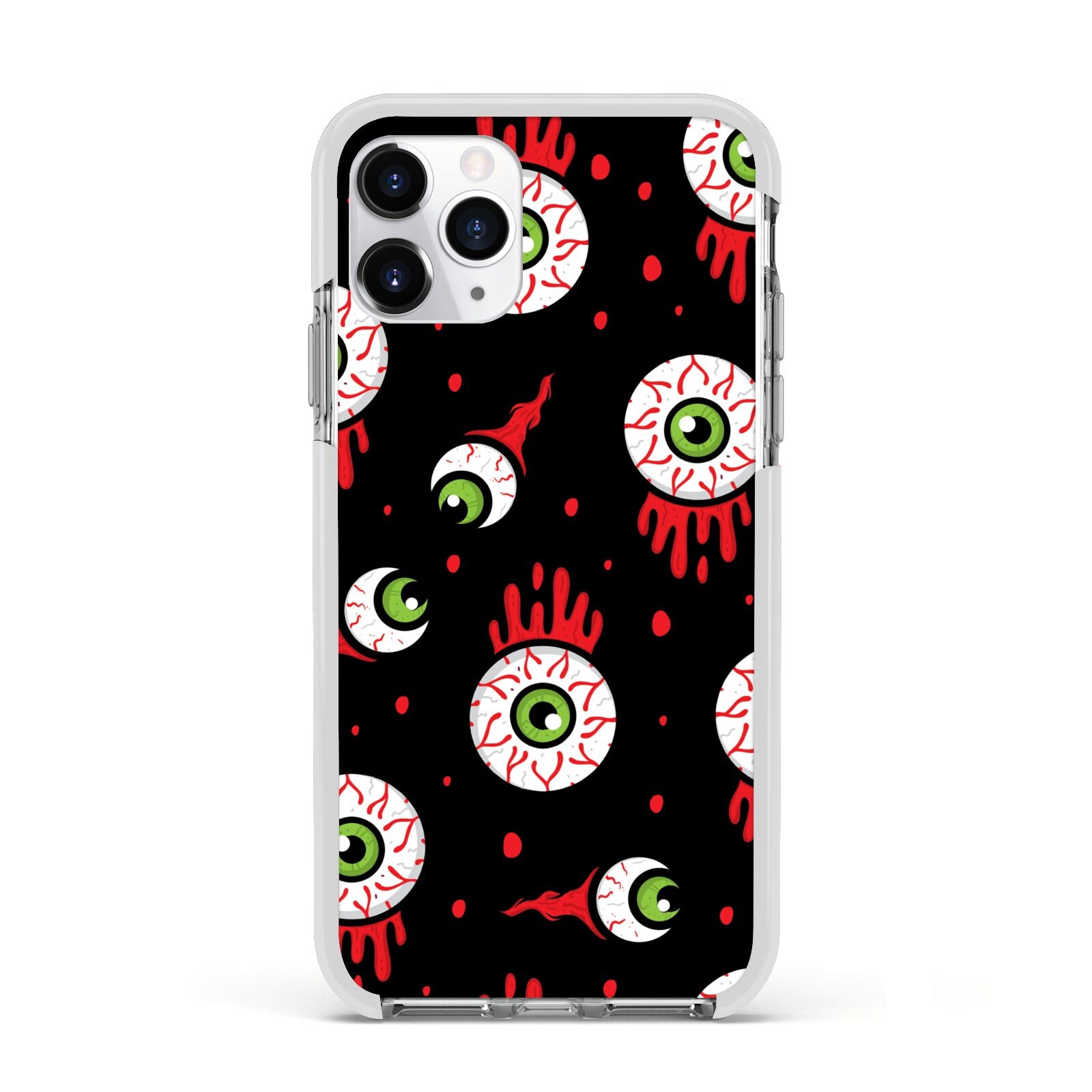 Bleeding Eyeballs Apple iPhone 11 Pro in Silver with White Impact Case