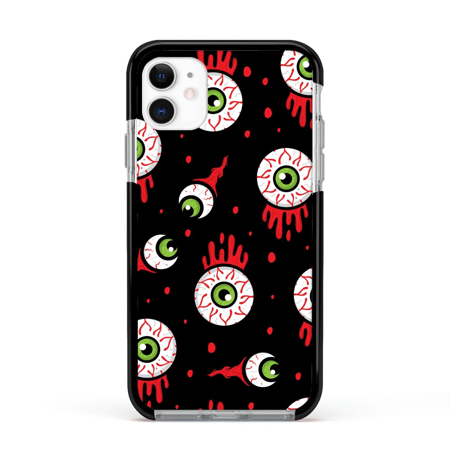 Bleeding Eyeballs Apple iPhone 11 in White with Black Impact Case