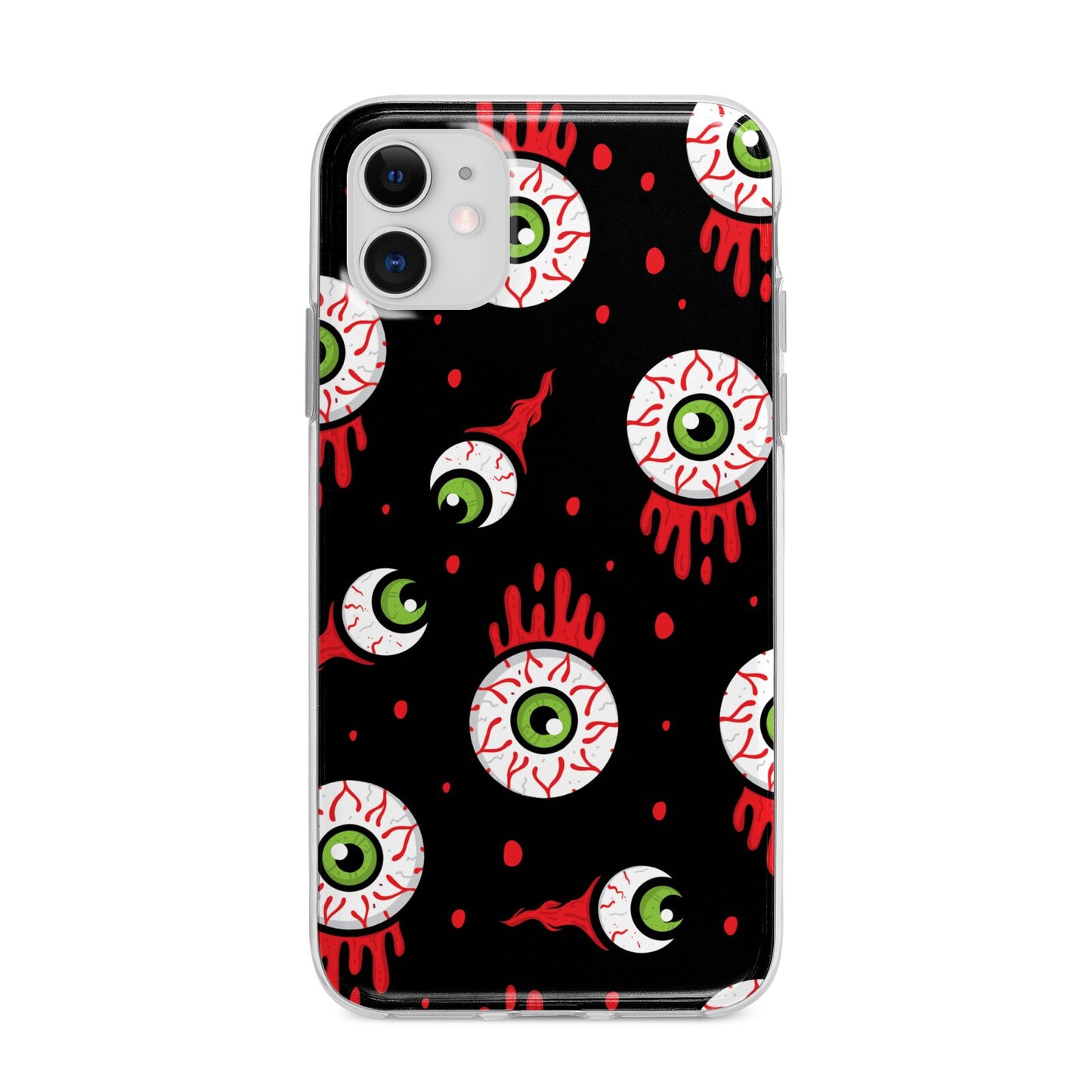 Bleeding Eyeballs Apple iPhone 11 in White with Bumper Case