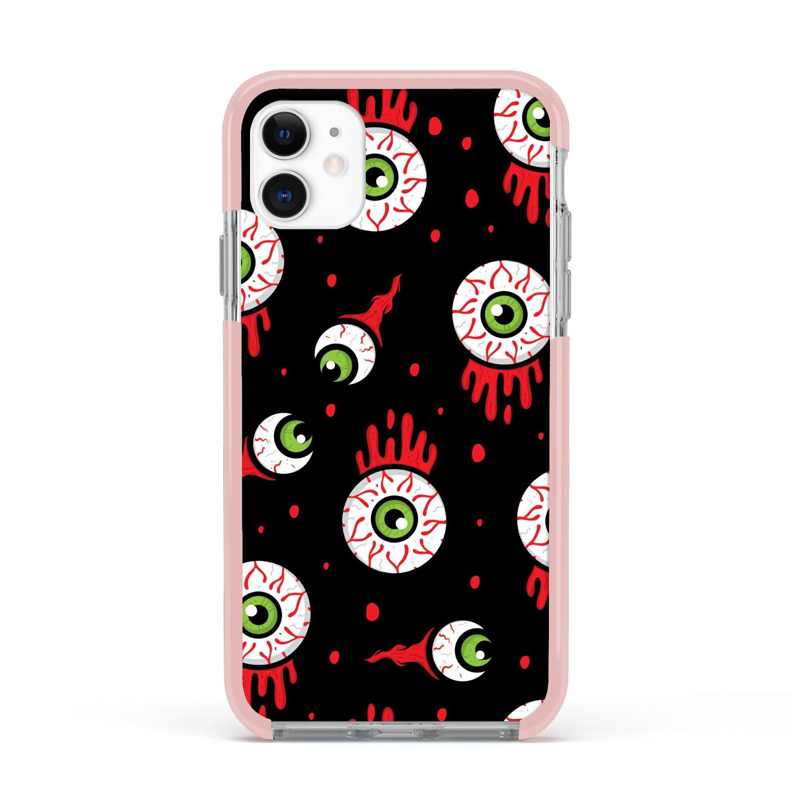 Bleeding Eyeballs Apple iPhone 11 in White with Pink Impact Case