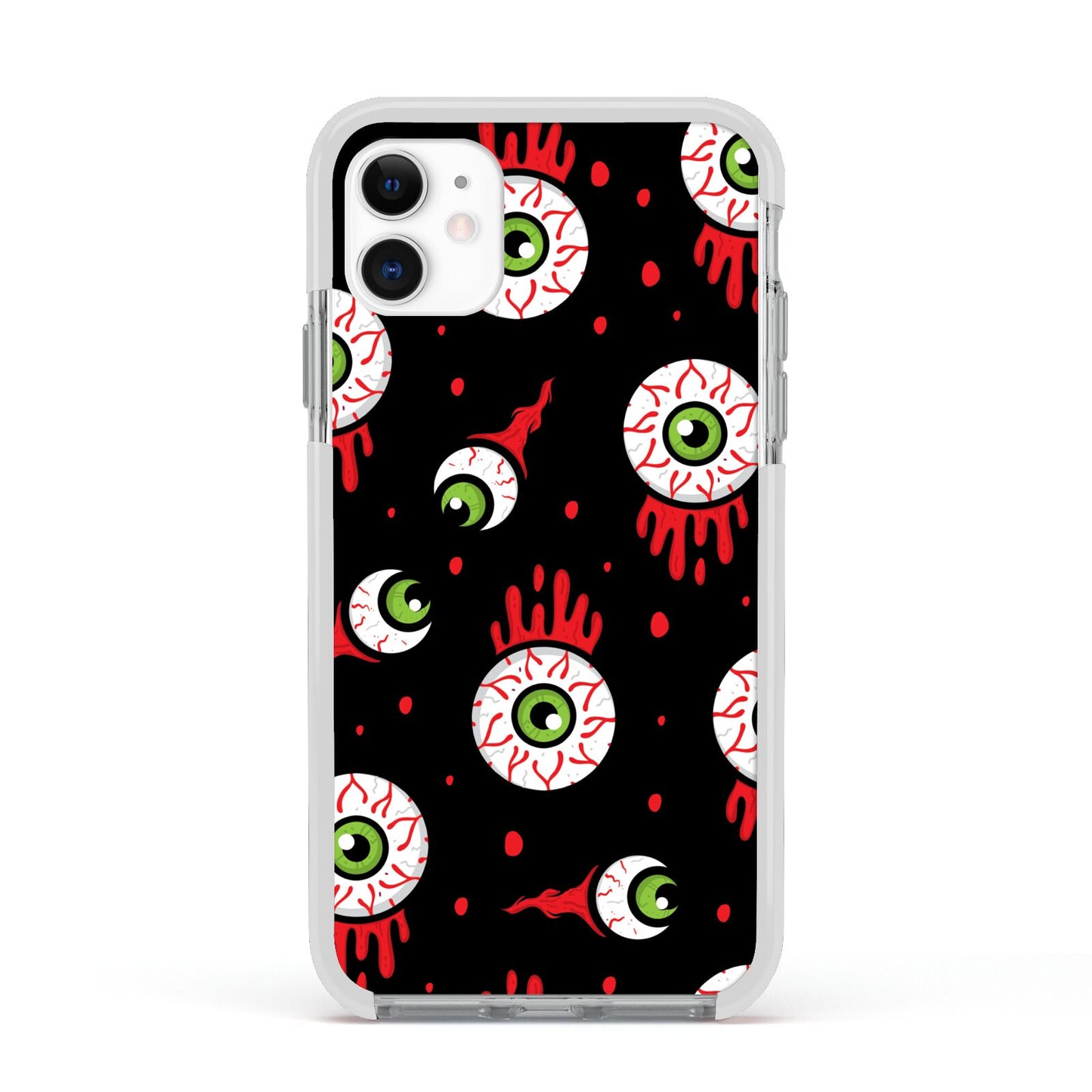 Bleeding Eyeballs Apple iPhone 11 in White with White Impact Case