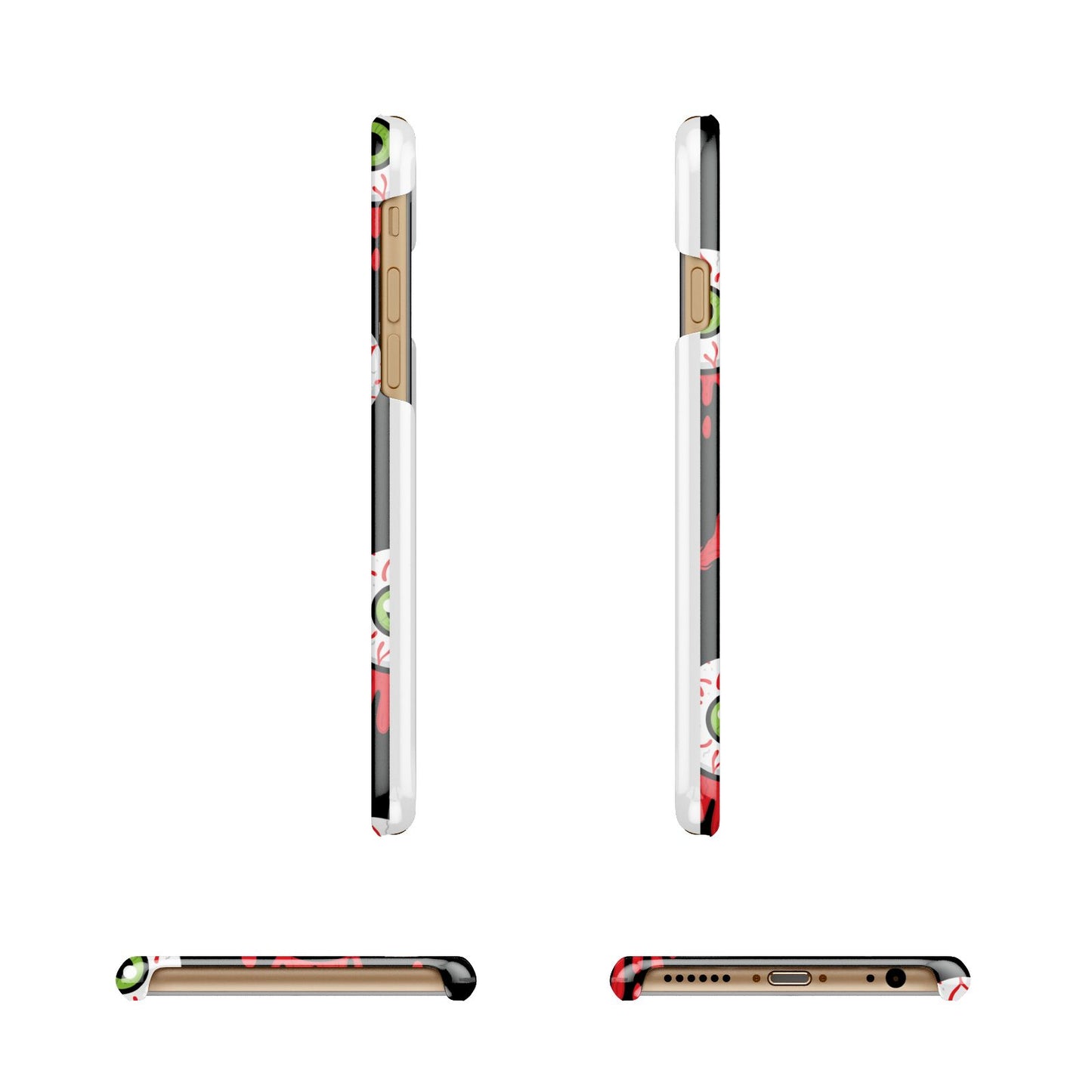 Bleeding Eyeballs Apple iPhone 6 3D Wrap Snap Case Angled Images