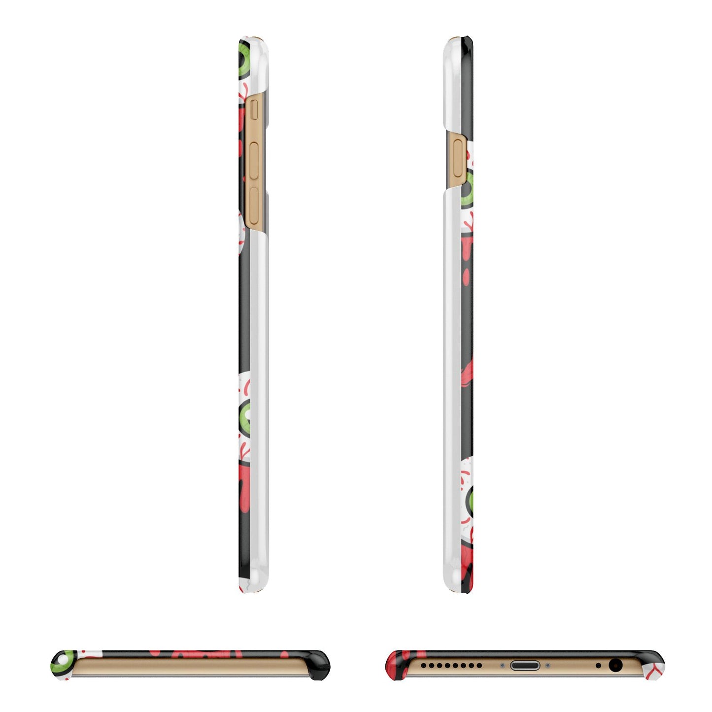 Bleeding Eyeballs Apple iPhone 6 Plus 3D Wrap Snap Case Angled Images