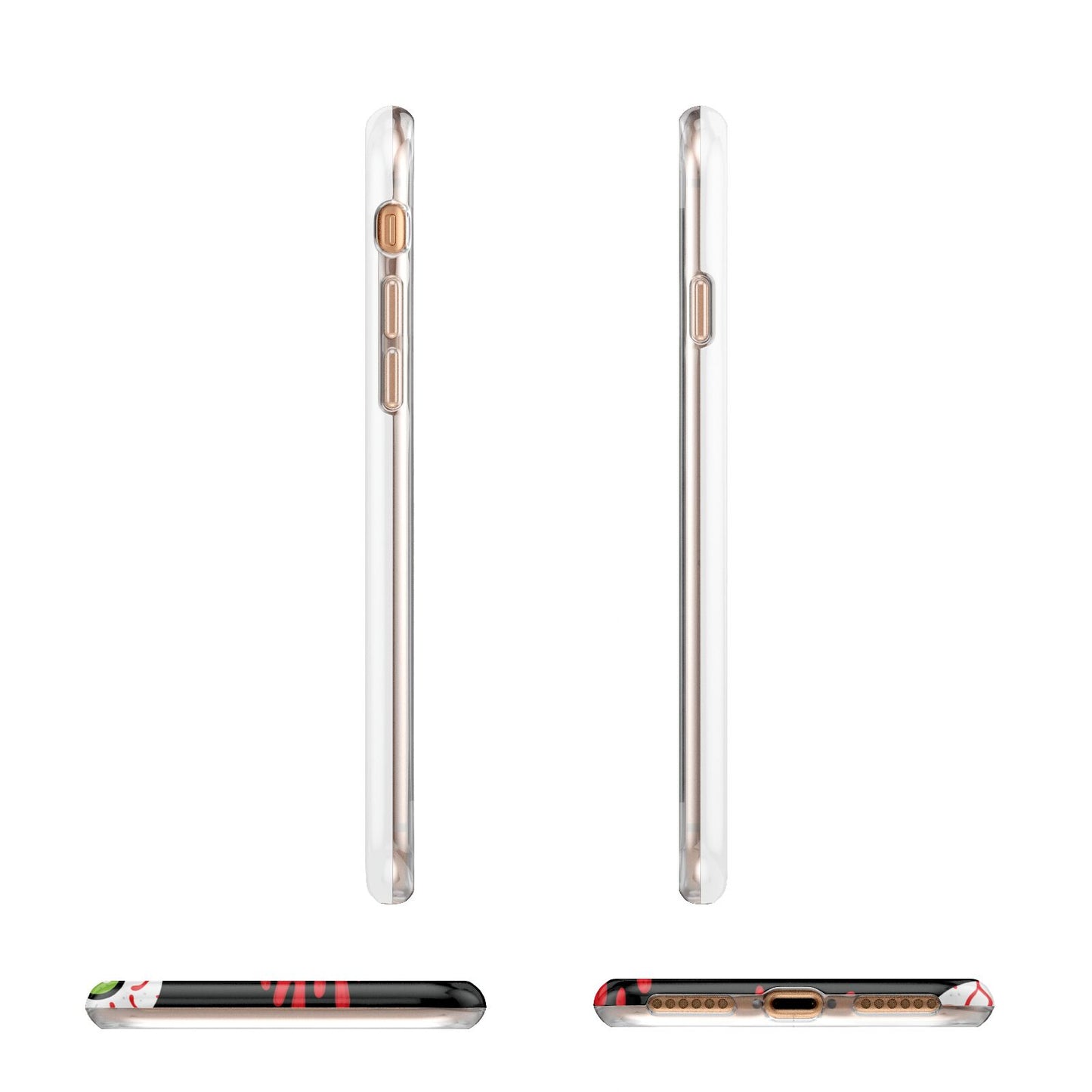 Bleeding Eyeballs Apple iPhone 7 8 3D Wrap Tough Case Alternative Image Angles