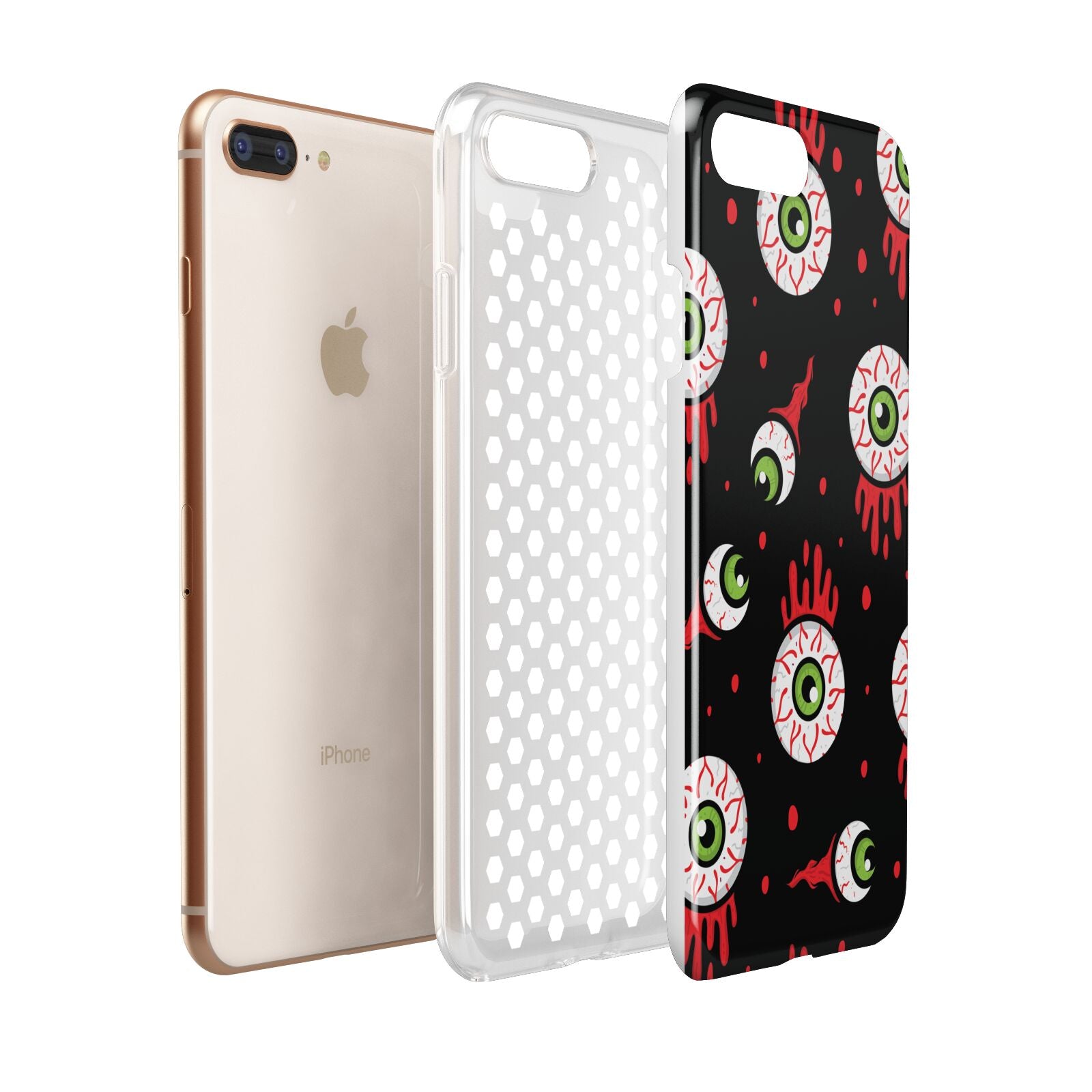 Bleeding Eyeballs Apple iPhone 7 8 Plus 3D Tough Case Expanded View