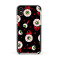 Bleeding Eyeballs Apple iPhone Xs Impact Case Black Edge on Gold Phone