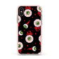 Bleeding Eyeballs Apple iPhone Xs Impact Case Pink Edge on Gold Phone