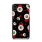 Bleeding Eyeballs Apple iPhone Xs Max Impact Case Black Edge on Gold Phone