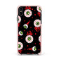 Bleeding Eyeballs Apple iPhone Xs Max Impact Case Pink Edge on Black Phone