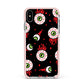 Bleeding Eyeballs Apple iPhone Xs Max Impact Case Pink Edge on Silver Phone