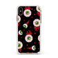 Bleeding Eyeballs Apple iPhone Xs Max Impact Case White Edge on Gold Phone