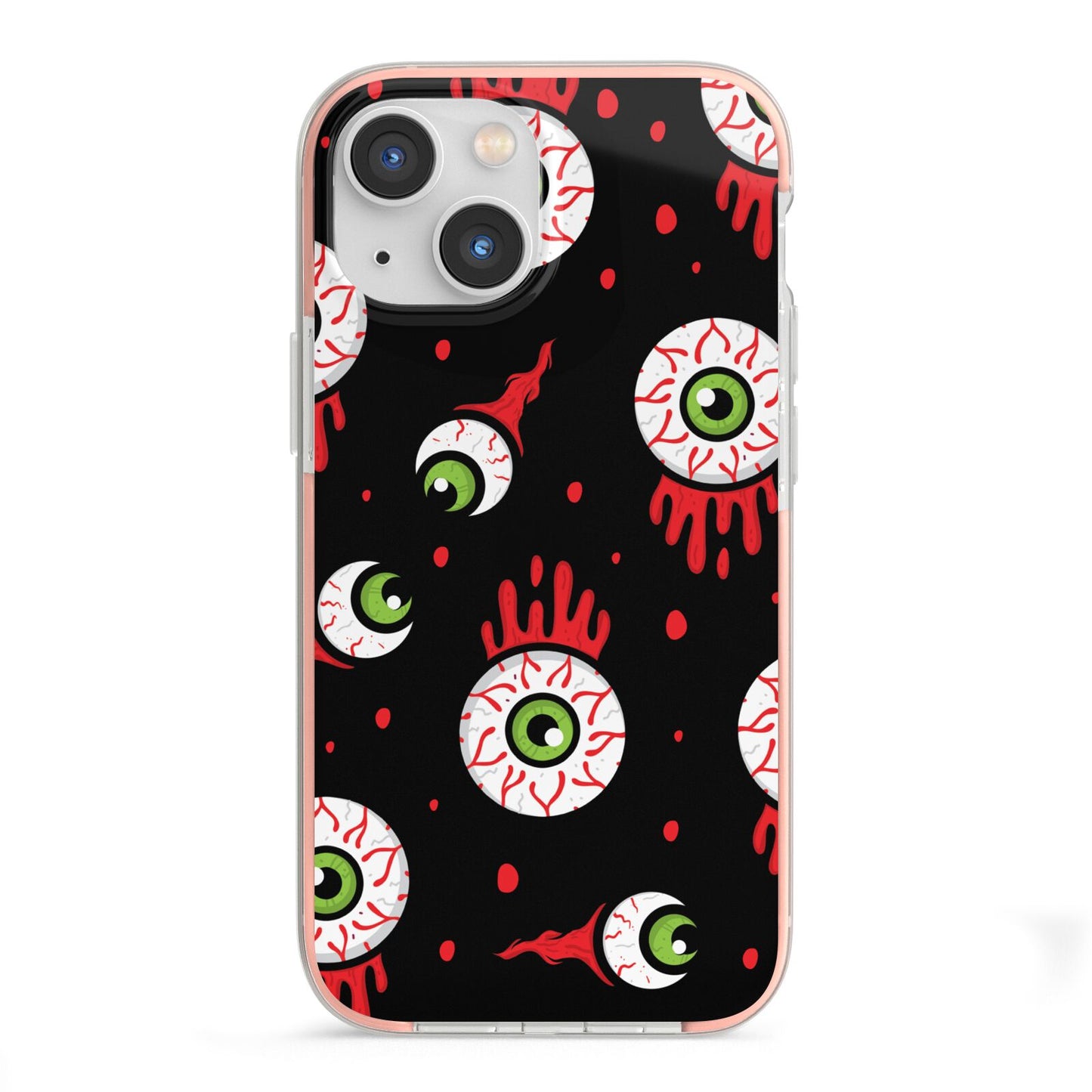 Bleeding Eyeballs iPhone 13 Mini TPU Impact Case with Pink Edges