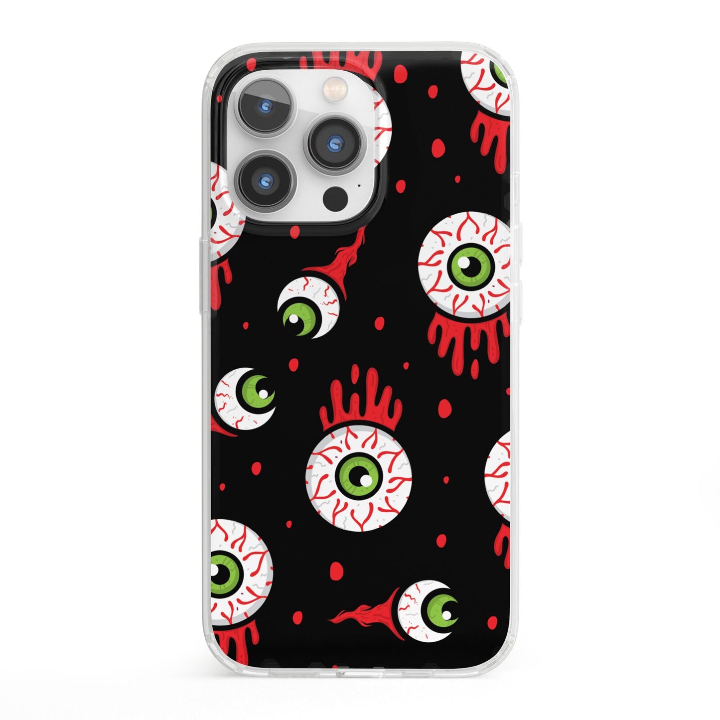 Bleeding Eyeballs iPhone 13 Pro Clear Bumper Case