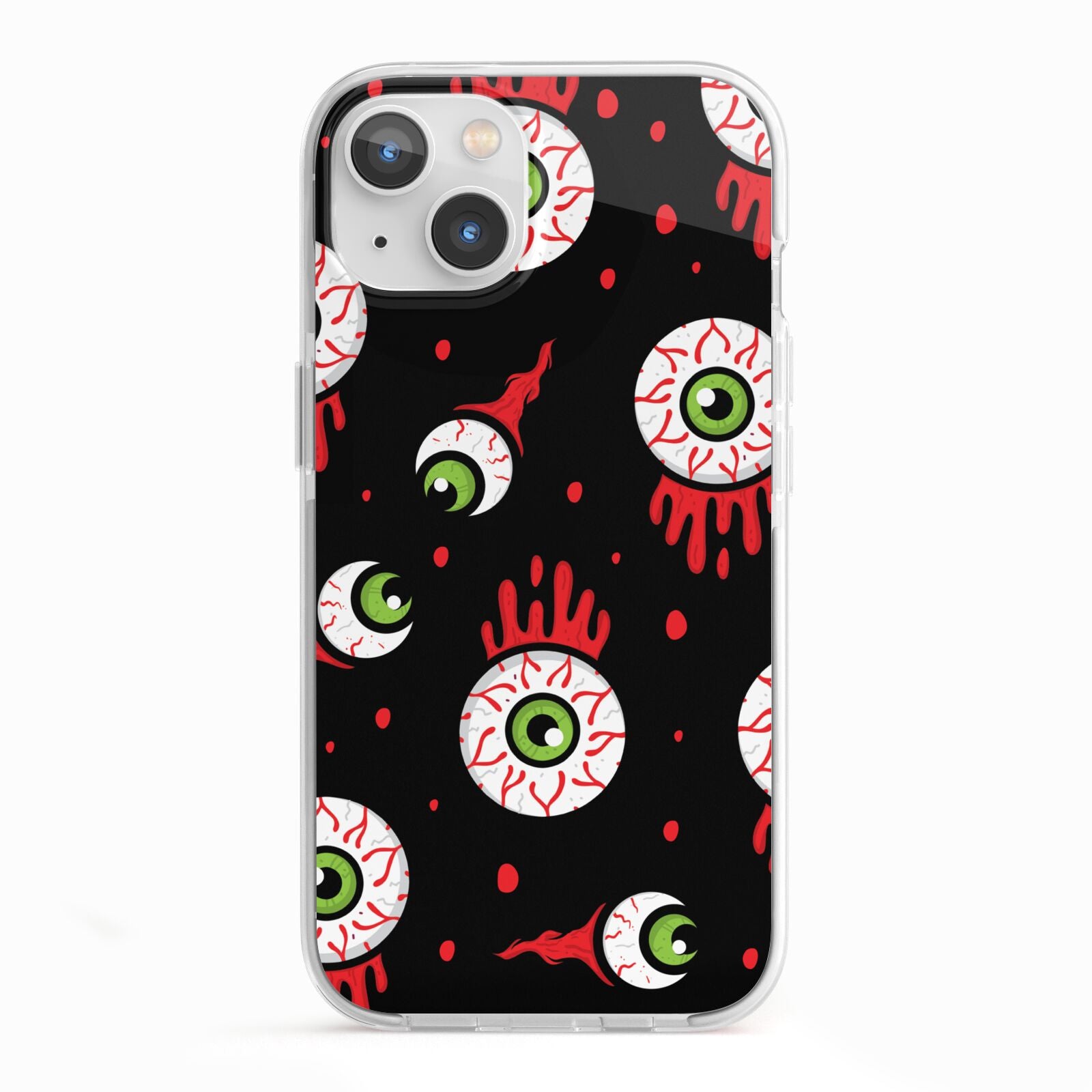 Bleeding Eyeballs iPhone 13 TPU Impact Case with White Edges